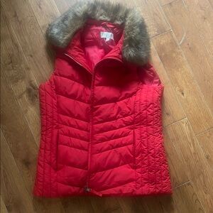 Talbots Red Quilted Vest for Cozy Layering